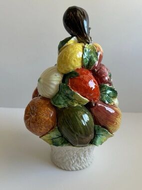 VTG Mid-Century Majolica Ceramic
Fruit Topiary Centerpiece Hand
Crafted in Italy